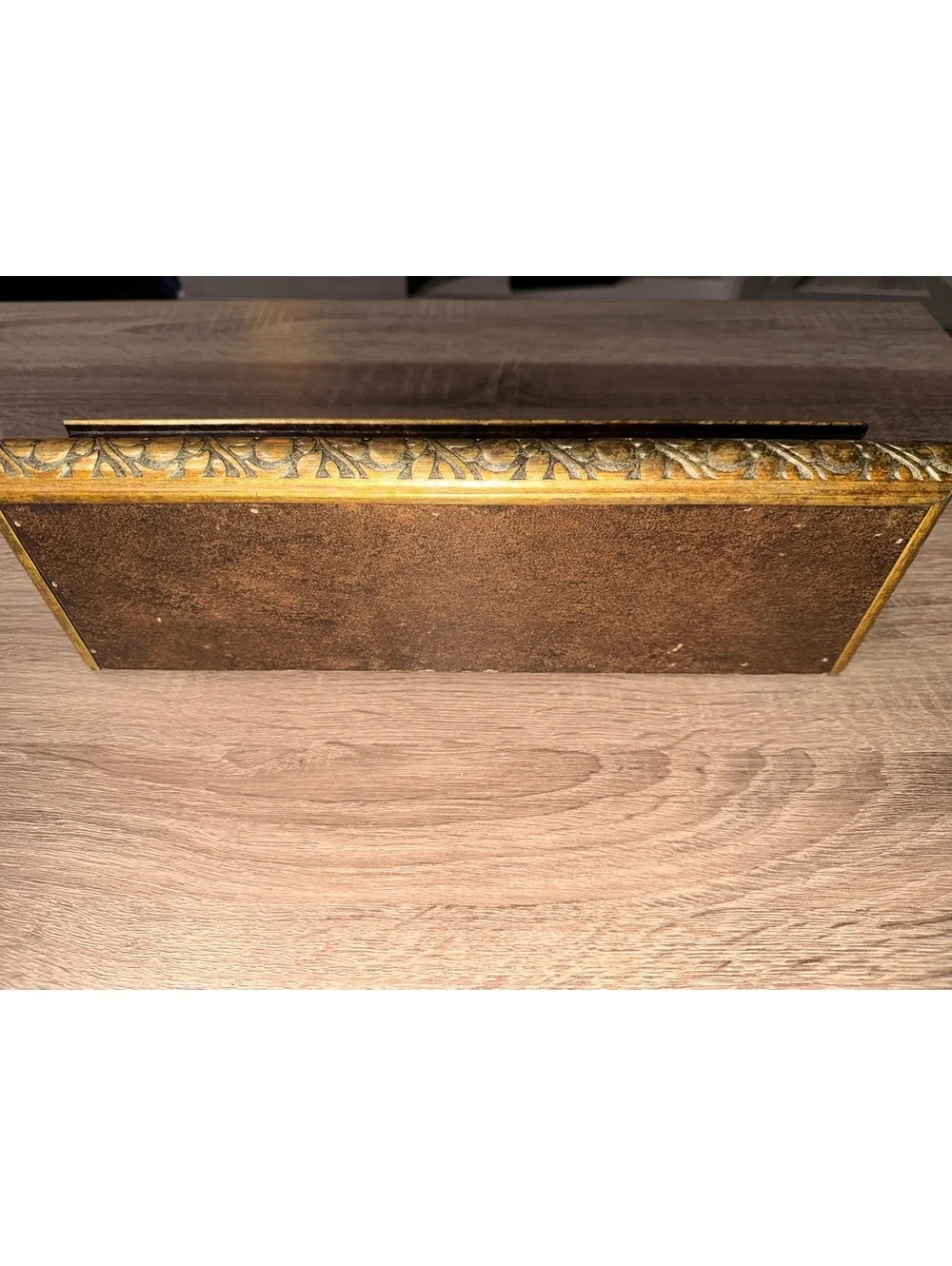 Antique Gold Bronze Fluted Corbel Floating Wall Shelf Rococo Ornate 14in